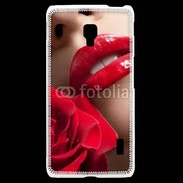 Coque LG F6 Bouche et rose glamour