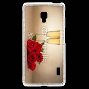 Coque LG F6 Coupe de champagne, roses rouges