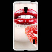 Coque LG F6 Bouche sexy rouge à lèvre gloss rouge fraise