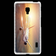 Coque LG F6 Avion de ligne au coucher de soleil