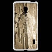 Coque LG F6 Vieux biplans en noir et blanc