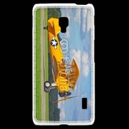 Coque LG F6 Avio Biplan jaune