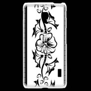 Coque LG F6 Tatouage de fleurs 5