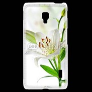 Coque LG F6 Fleurs de Lys blanc