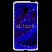 Coque LG F6 Fleur rose bleue