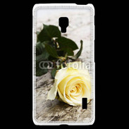 Coque LG F6 Belle rose Jaune 50