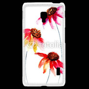 Coque LG F6 Belles fleurs en peinture