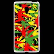 Coque LG F6 Fond de cannabis coloré
