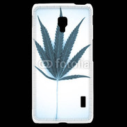 Coque LG F6 Marijuana en bleu et blanc