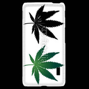 Coque LG F6 Double feuilles de cannabis