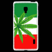 Coque LG F6 Drapeau italien cannabis