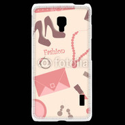 Coque LG F6 Fond fashion rose 4
