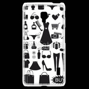 Coque LG F6 Fond fashion noir et blanc 2