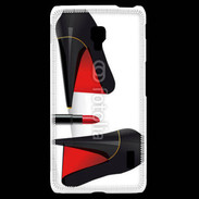 Coque LG F6 Escarpins et tube de rouge à lèvres