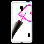 Coque LG F6 Coeur avec vernis à ongle 50