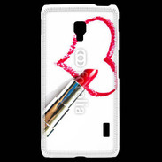 Coque LG F6 Coeur avec rouge à lèvres
