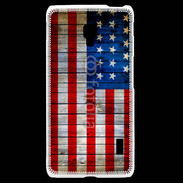 Coque LG F6 Drapeau USA Vintage