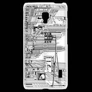 Coque LG F6 Rue de New York en dessin noir et blanc