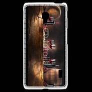 Coque LG F6 Vin rouge et tonneaux