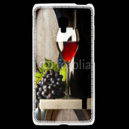 Coque LG F6 Verre de vin rouge et grappe de raisin