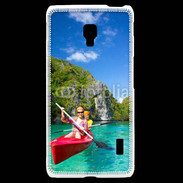 Coque LG F6 Kayak dans un lagon