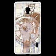 Coque LG F6 Illustration d'un capitaine de bateau