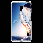 Coque LG F6 Bateau et couché de soleil 50