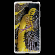 Coque LG F6 Serpent noir et jaune