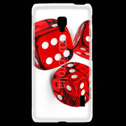 Coque LG F6 Jeu de dés rouges