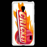 Coque LG F6 Cricket balle flamme