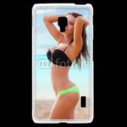 Coque LG F6 Belle femme à la plage 10