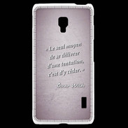 Coque LG F6 Tentation Rose Citation Oscar Wilde
