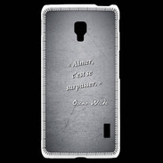 Coque LG F6 Aimer Noir Citation Oscar Wilde