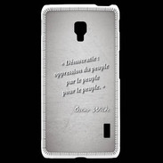 Coque LG F6 Démocratie Gris Citation Oscar Wilde