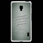 Coque LG F6 Démocratie Vert Citation Oscar Wilde