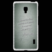 Coque LG F6 Dieux prières Vert Citation Oscar Wilde