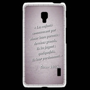 Coque LG F6 Enfants parents Rose Citation Oscar Wilde