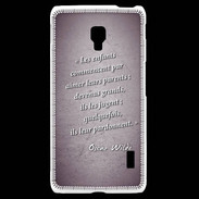 Coque LG F6 Enfants parents Violet Citation Oscar Wilde