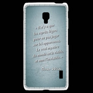 Coque LG F6 Esprits légers Turquoise Citation Oscar Wilde