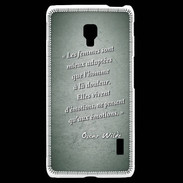 Coque LG F6 Femmes émotions Vert Citation Oscar Wilde