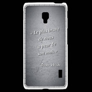 Coque LG F6 Brave Noir Citation Oscar Wilde