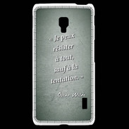 Coque LG F6 Résister Vert Citation Oscar Wilde