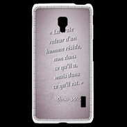 Coque LG F6 Vraie valeur Rose Citation Oscar Wilde