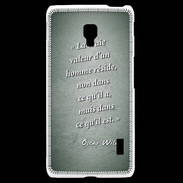 Coque LG F6 Vraie valeur Vert Citation Oscar Wilde