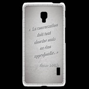 Coque LG F6 La conversation Gris Citation Oscar Wilde