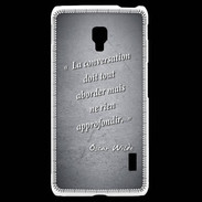 Coque LG F6 La conversation Noir Citation Oscar Wilde
