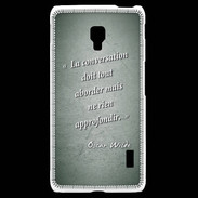 Coque LG F6 La conversation Vert Citation Oscar Wilde