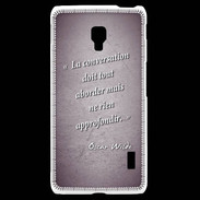 Coque LG F6 La conversation Violet Citation Oscar Wilde
