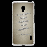 Coque LG F6 La conversation Sepia Citation Oscar Wilde