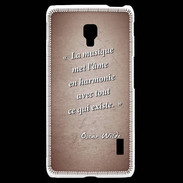 Coque LG F6 La musique Rouge Citation Oscar Wilde